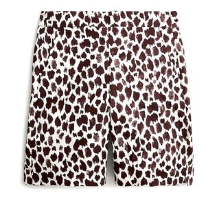 🆕️ J Crew Slim Bermuda Stretch Animal print Shorts giraffe Sz 8